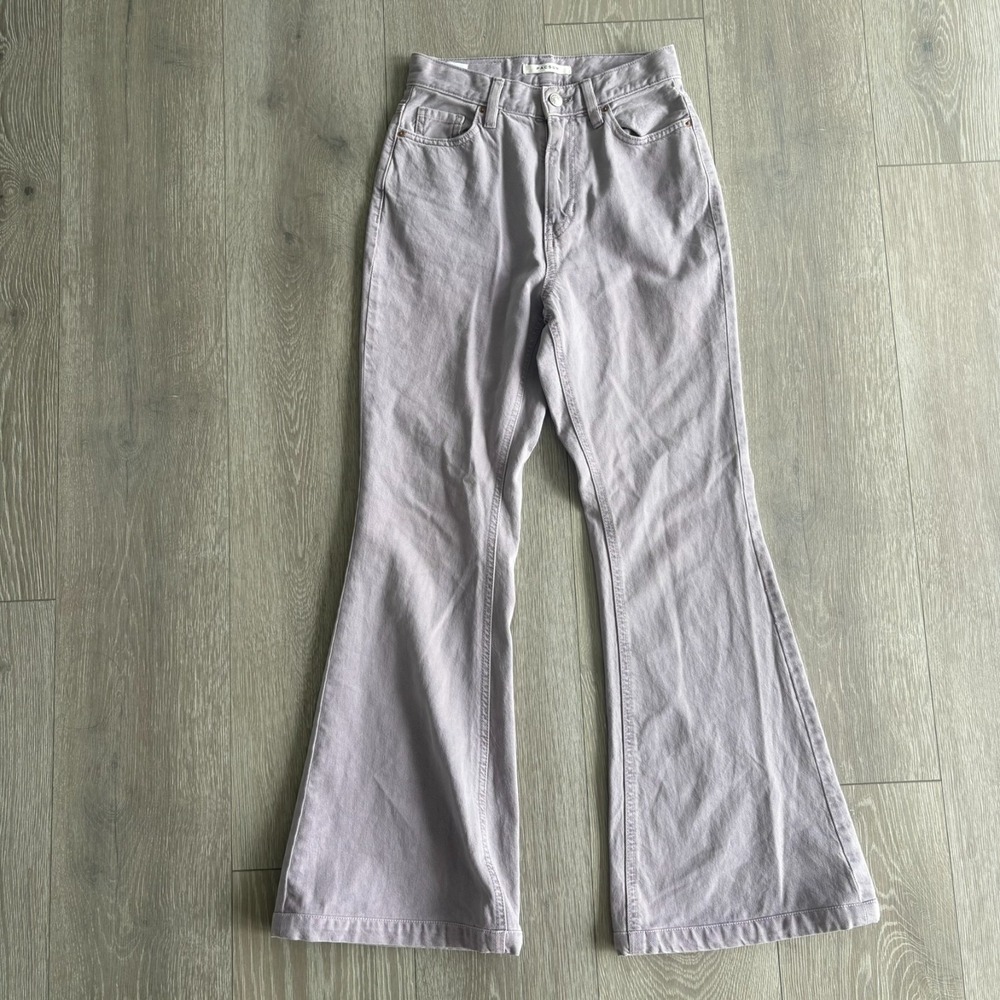 PacSun Womens Lavender Purple High Rise Classic 5 Pocket Flared Jeans Size 25‎